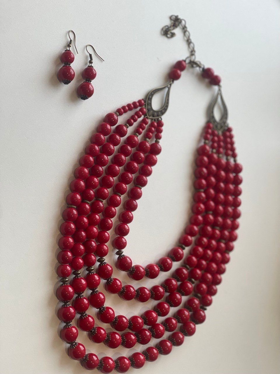 2025 Red Handmade Ukrainian Necklace with Pressed Coral Beads, Traditional Hutsul Ethnic Jewelry, Perfect Gift for Her