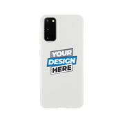 Customizable transparent flexi iPhone case with a frosted clear finish, showcasing artistic design, lightweight and tear-resistant.