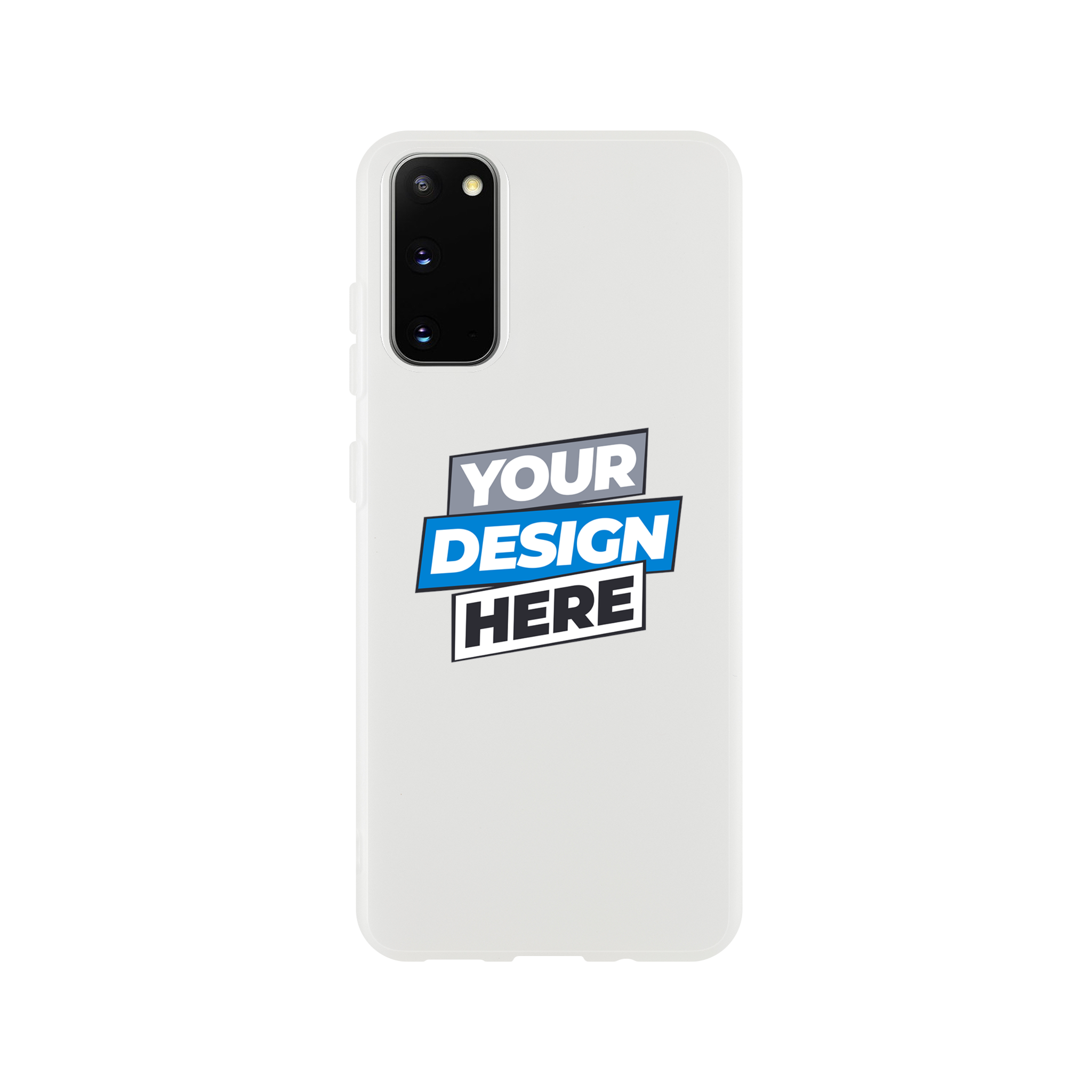 Customizable transparent flexi iPhone case with a frosted clear finish, showcasing artistic design, lightweight and tear-resistant.