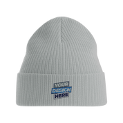 Print on Demand EcoSoft Organic Cotton Beanie with cuff, customizable design; sustainable, soft, and breathable for everyday wear.