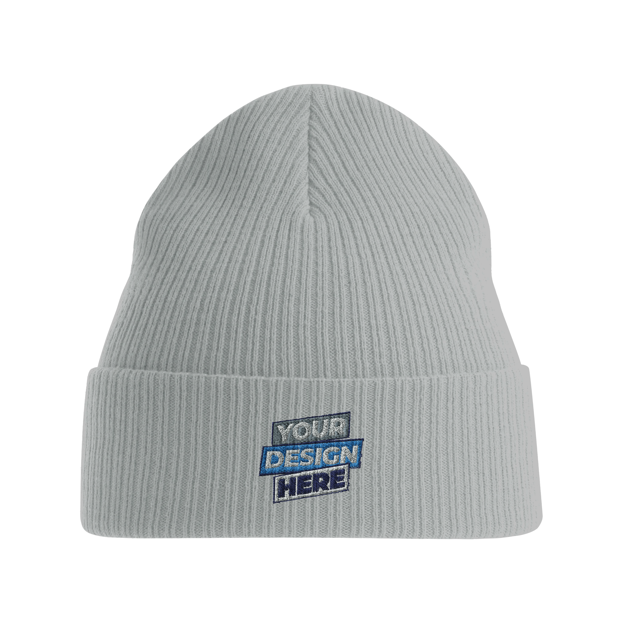 Print on Demand EcoSoft Organic Cotton Beanie with cuff, customizable design; sustainable, soft, and breathable for everyday wear.