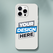 Flexi Case with customizable design on iPhone, transparent with impact resistance, wireless charging compatible, precise openings.