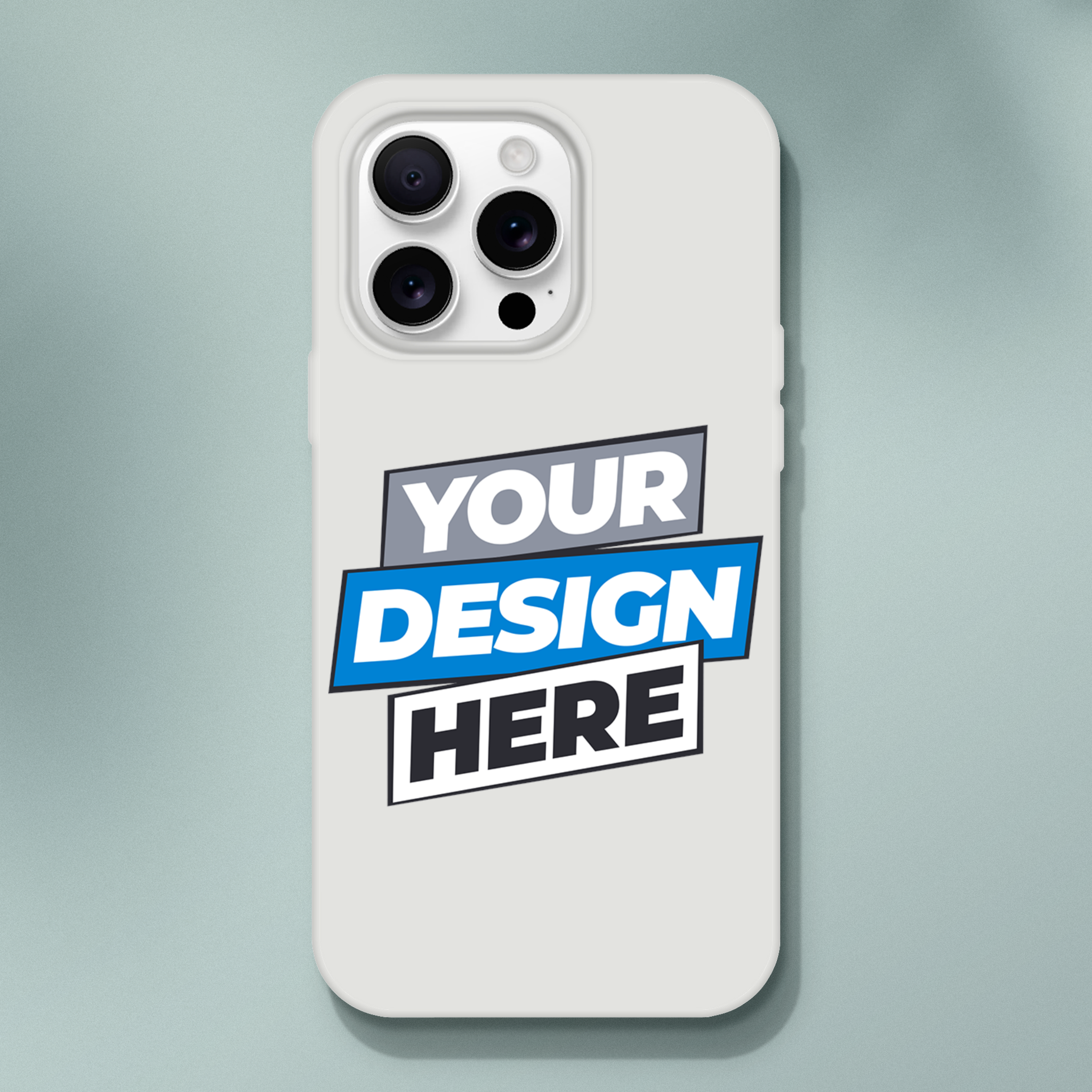 Flexi Case with customizable design on iPhone, transparent with impact resistance, wireless charging compatible, precise openings.