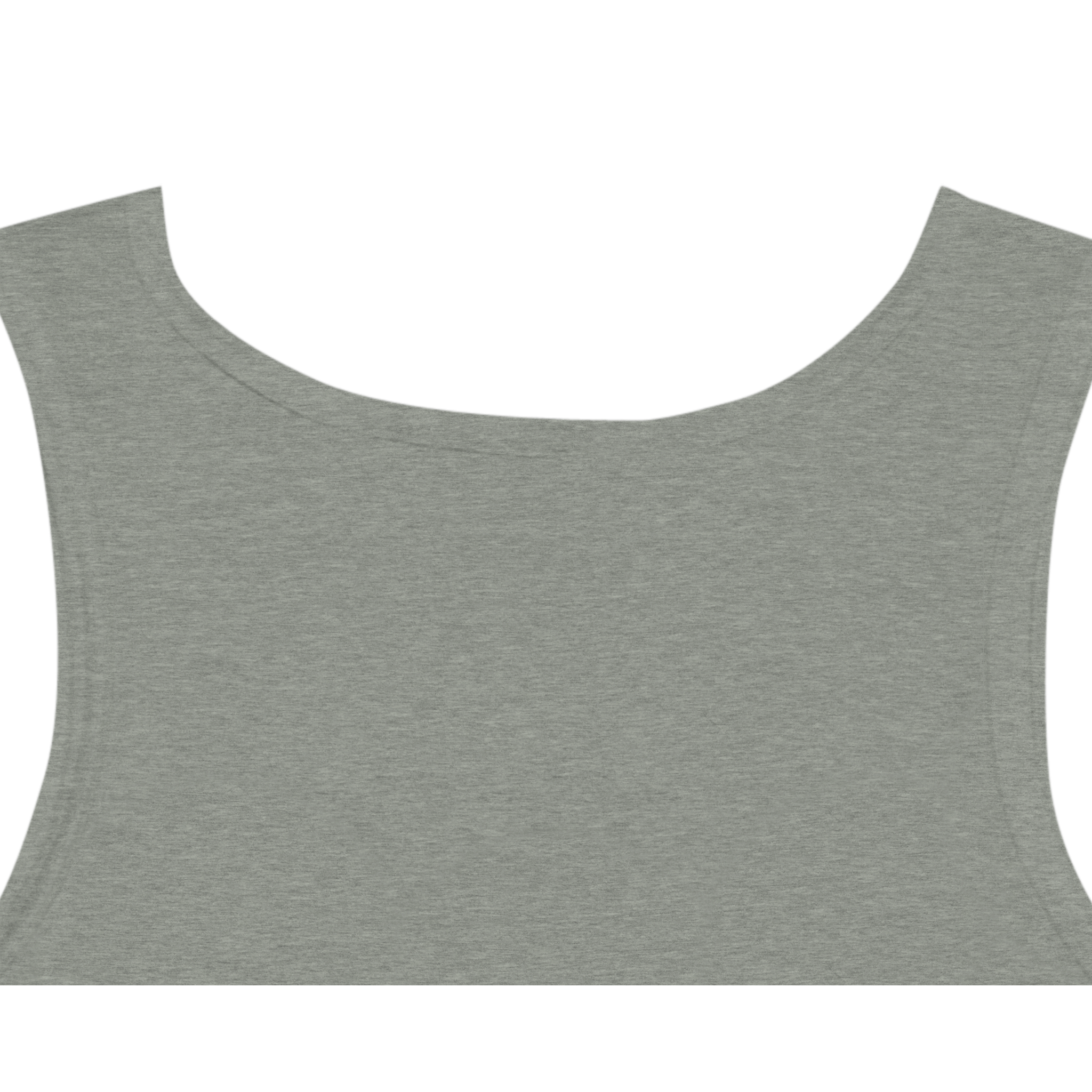 Back view of a gray unisex Calvoro cotton tank top with rounded neckline, ideal for layering or expressive prints.