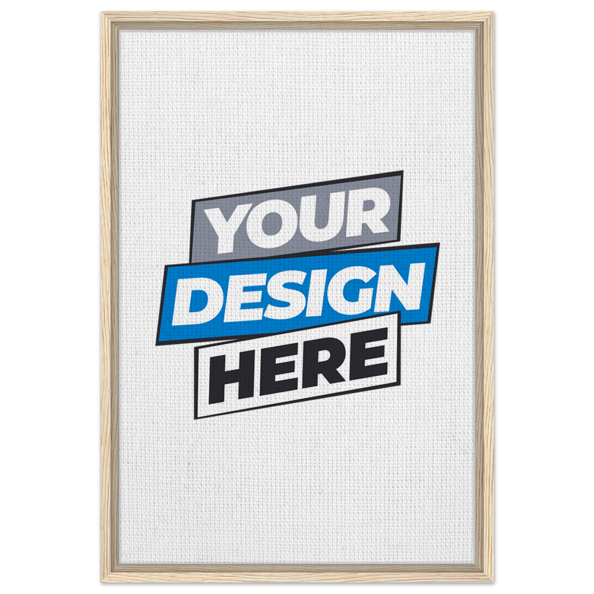 Custom framed canvas for personalized art, features FSC-certified wooden frame with natural wood finish. Elevate your decor.
