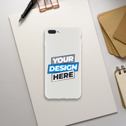 Flexi Case showing customizable design area on frosty transparent surface, durable and impact-resistant, perfect for artwork display.