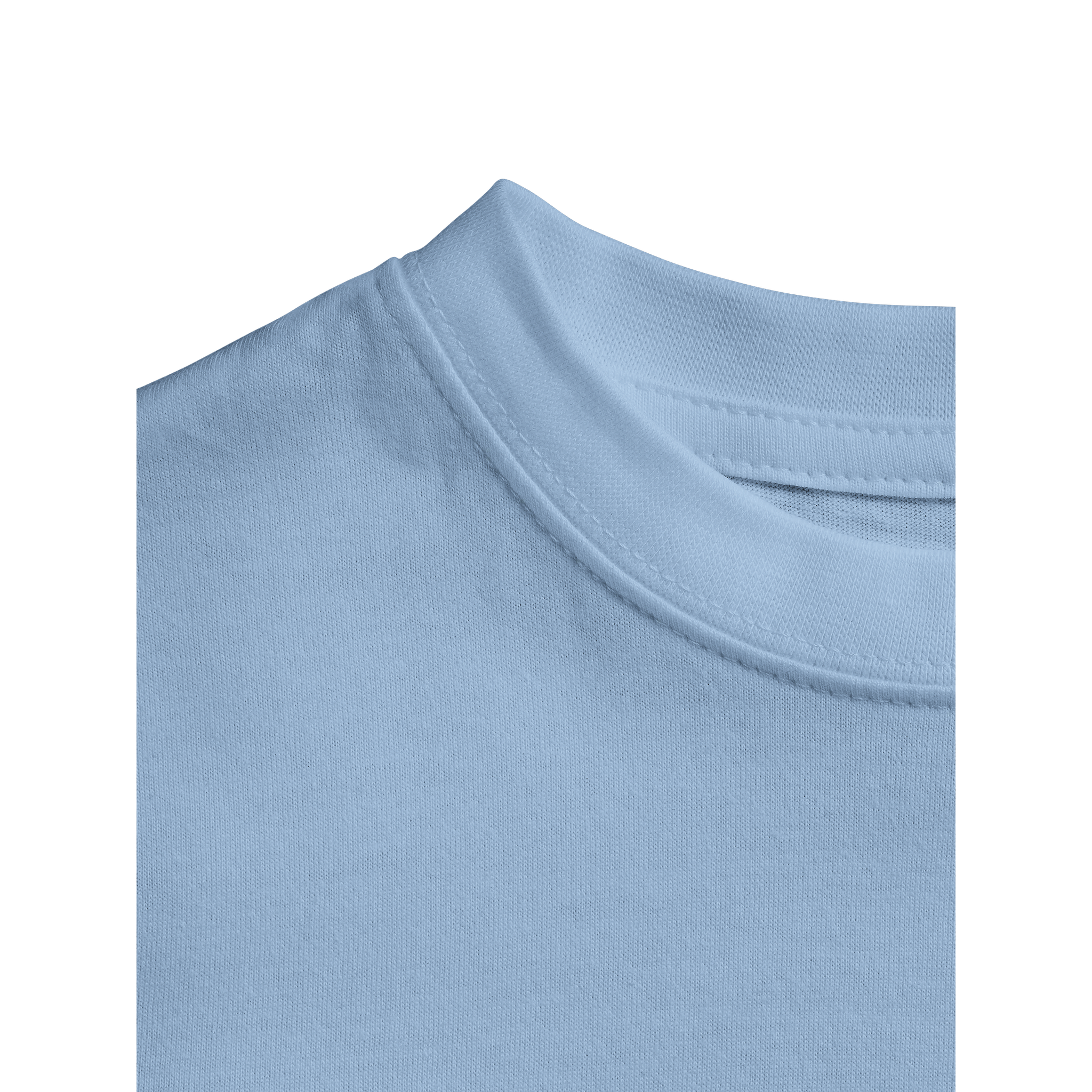 Close-up of Leoni Cotton Baby Tee showing crewneck design and soft, breathable cotton fabric, ideal for custom prints and comfort.