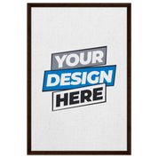 Custom framed canvas print with black frame, showcasing design options. Sustainable materials for a captivating art display.