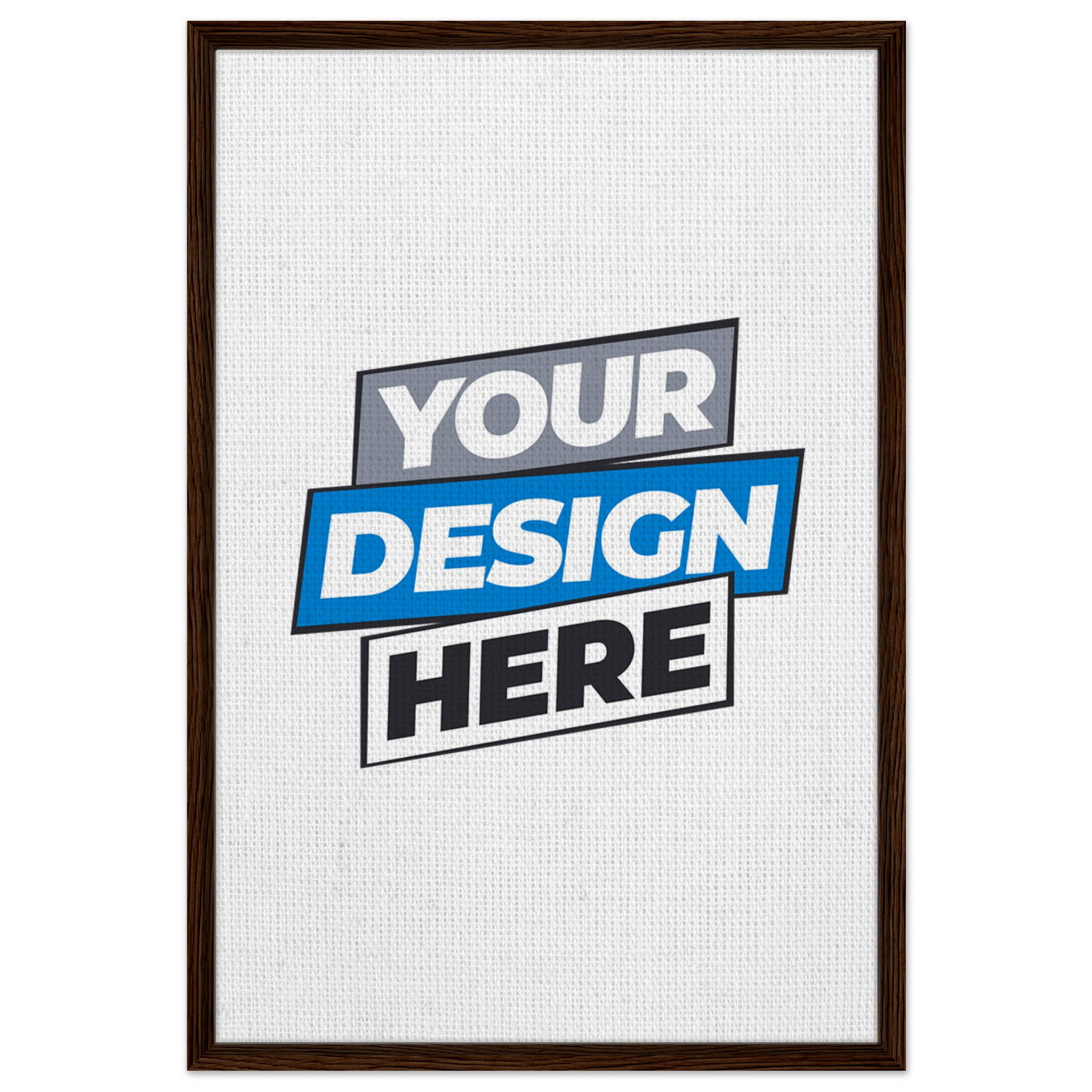 Custom framed canvas print with black frame, showcasing design options. Sustainable materials for a captivating art display.