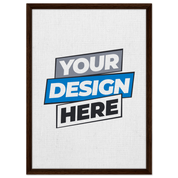 Framed canvas print with customizable design, featuring dark brown frame and rich texture for a personalized art experience.