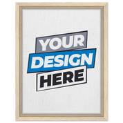 Custom framed canvas print with natural wood frame, offering rich texture and depth for personalized wall art decoration.