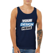 Unisex Calvoro Cotton Tank with customizable print, versatile design, and breathable comfort for layering or solo wear.