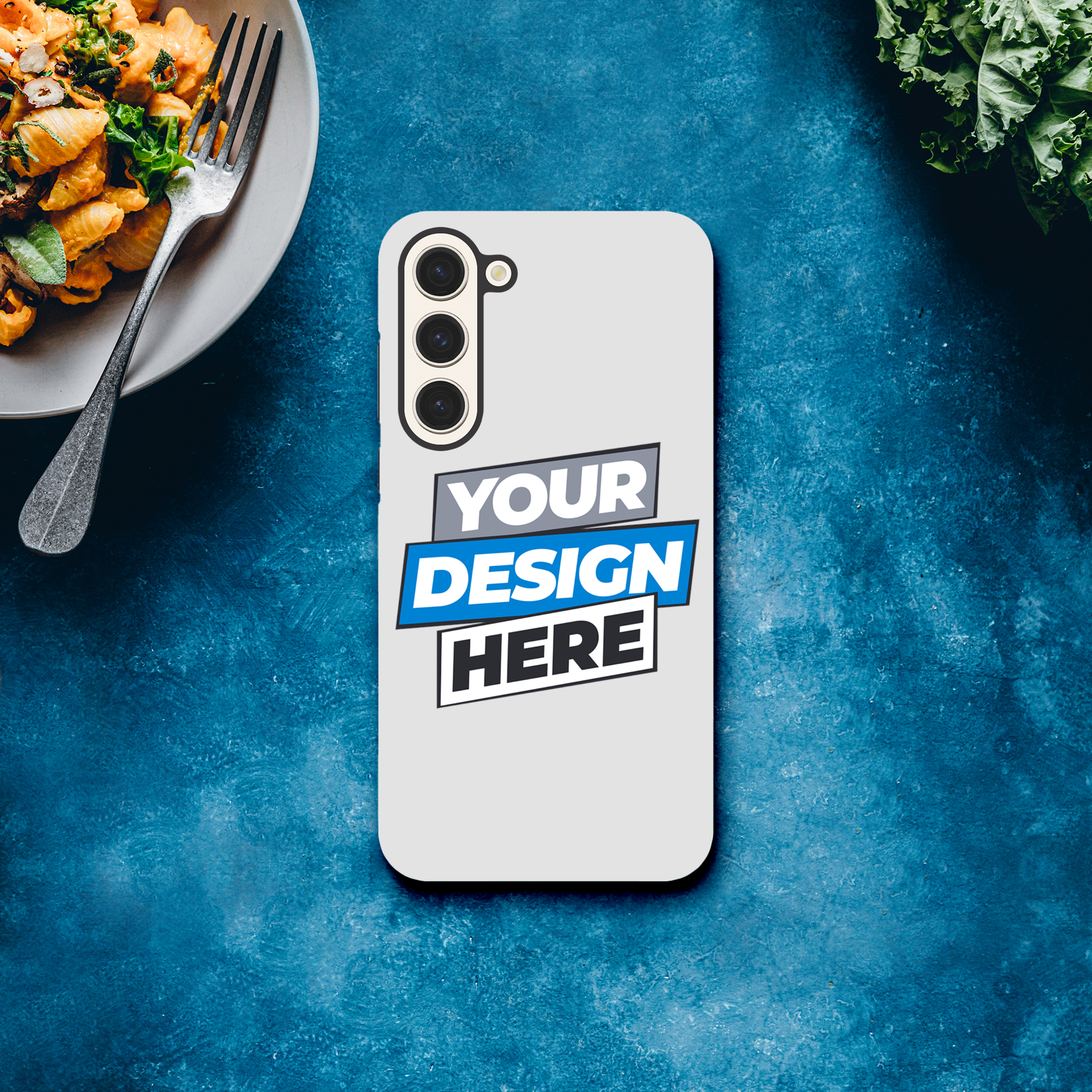 Customizable gloss tough phone case for Samsung with your design, featuring dual-layer protection and wireless charging compatibility.