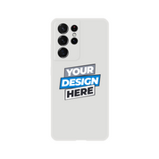 Transparent flexi iPhone case showcasing custom artwork with a frosted clear finish, lightweight and wireless charging compatible.