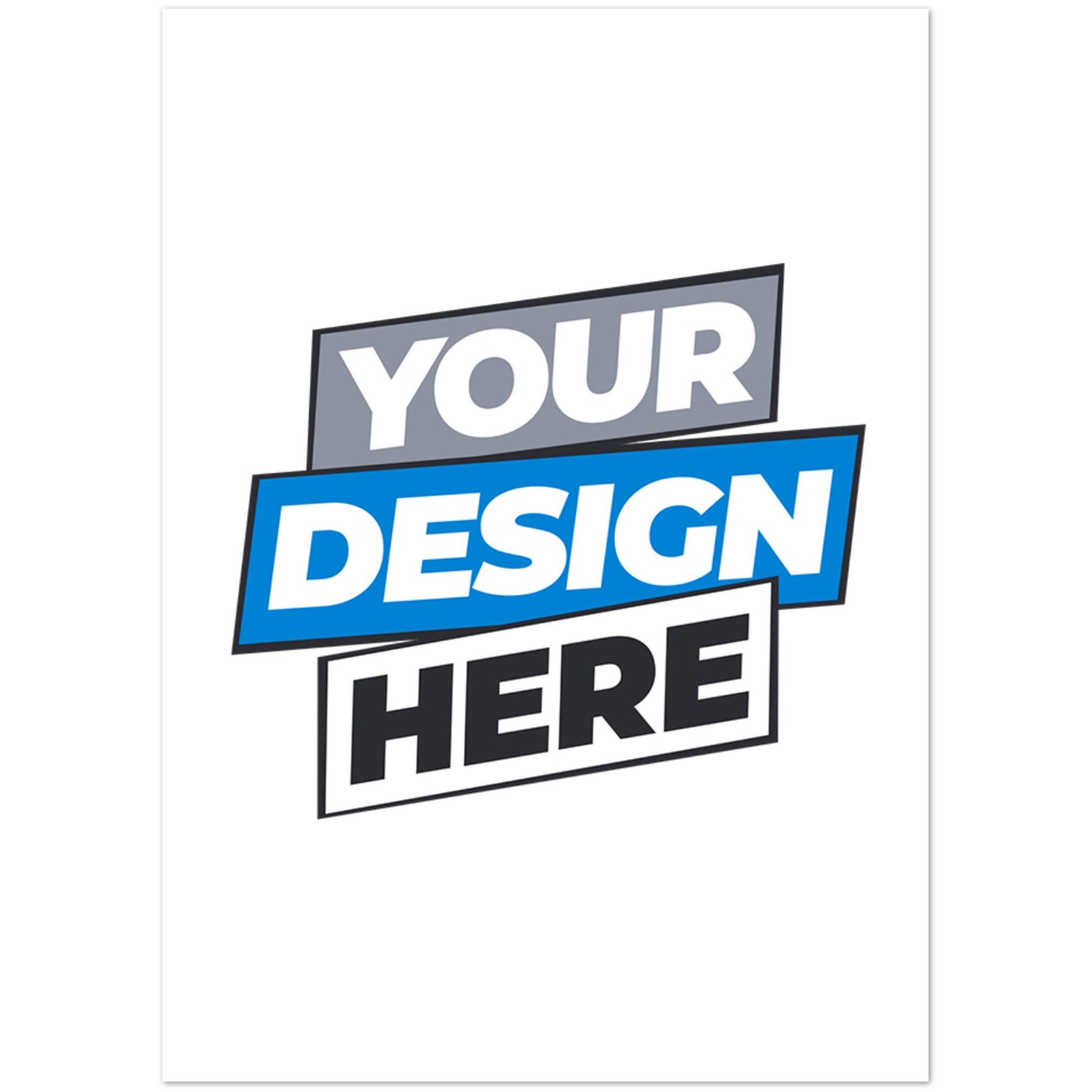 Customizable print on demand greeting card with placeholder text, ready for personalized design and message.