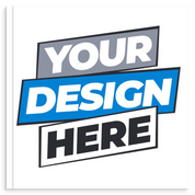 Customizable luxe hardcover photo book with "Your Design Here" on cover, featuring premium sustainable materials and matte finish.