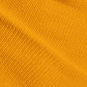 Close-up of a yellow acrylic knit fabric texture, ideal for beanies or winter apparel, showcasing a ribbed pattern and dense weave.