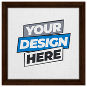 Customizable framed canvas print with dark brown frame for personalized art. Ideal for adding depth and texture to any space.