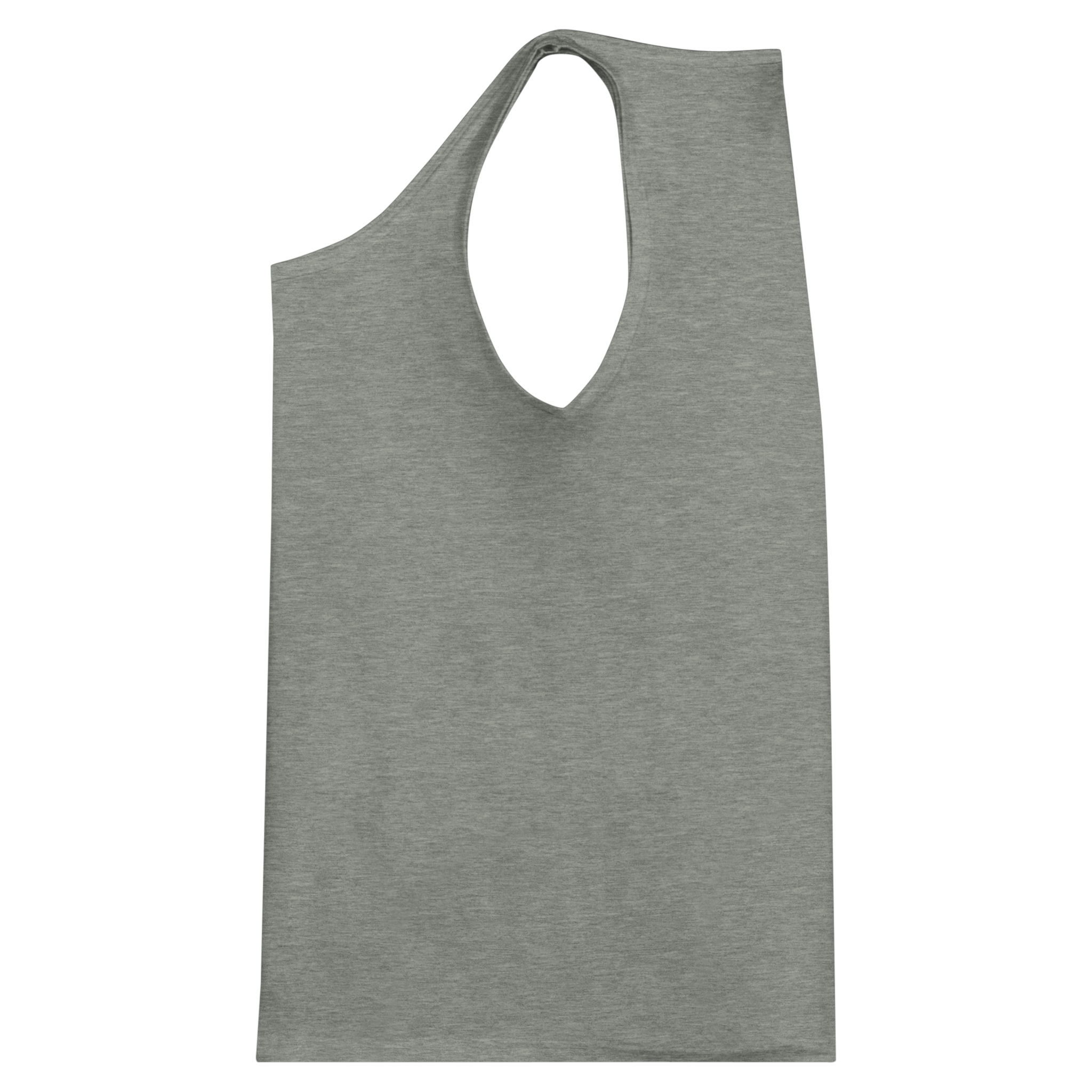 Print on Demand Calvoro Cotton Tank in gray, featuring a minimalist cut and rounded neckline for comfort and layering.
