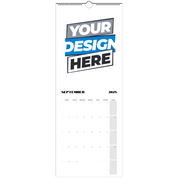 Custom wall calendar 2025-2026 design template, vertical format. Personalize your calendar with photos and text on thick silk paper.