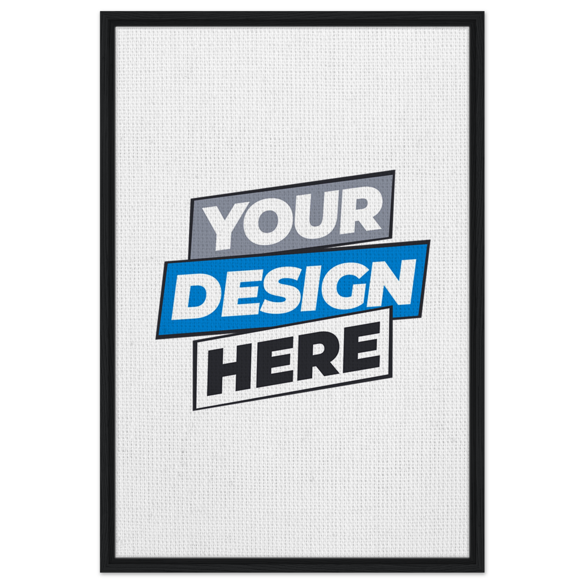 Framed canvas print with customizable design, featuring black frame and rich texture for a captivating art experience.