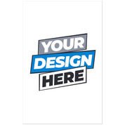 Customizable greeting card, "Your Design Here", template for print on demand service, showcasing design flexibility and creativity.