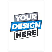 Customizable poster template with "Your Design Here" text, offering smooth matte finish and vibrant color printing for art lovers.
