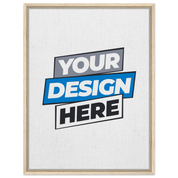 Framed canvas print with customizable design space, showcasing sustainable FSC-certified wood and high-quality texture.