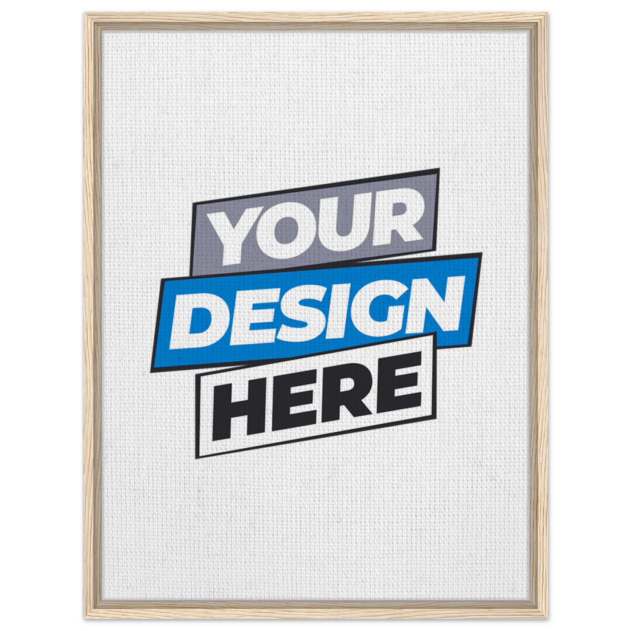 Framed canvas print with customizable design space, showcasing sustainable FSC-certified wood and high-quality texture.