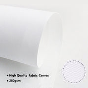 High quality 280gsm fabric canvas roll showcasing material texture for art prints and posters.