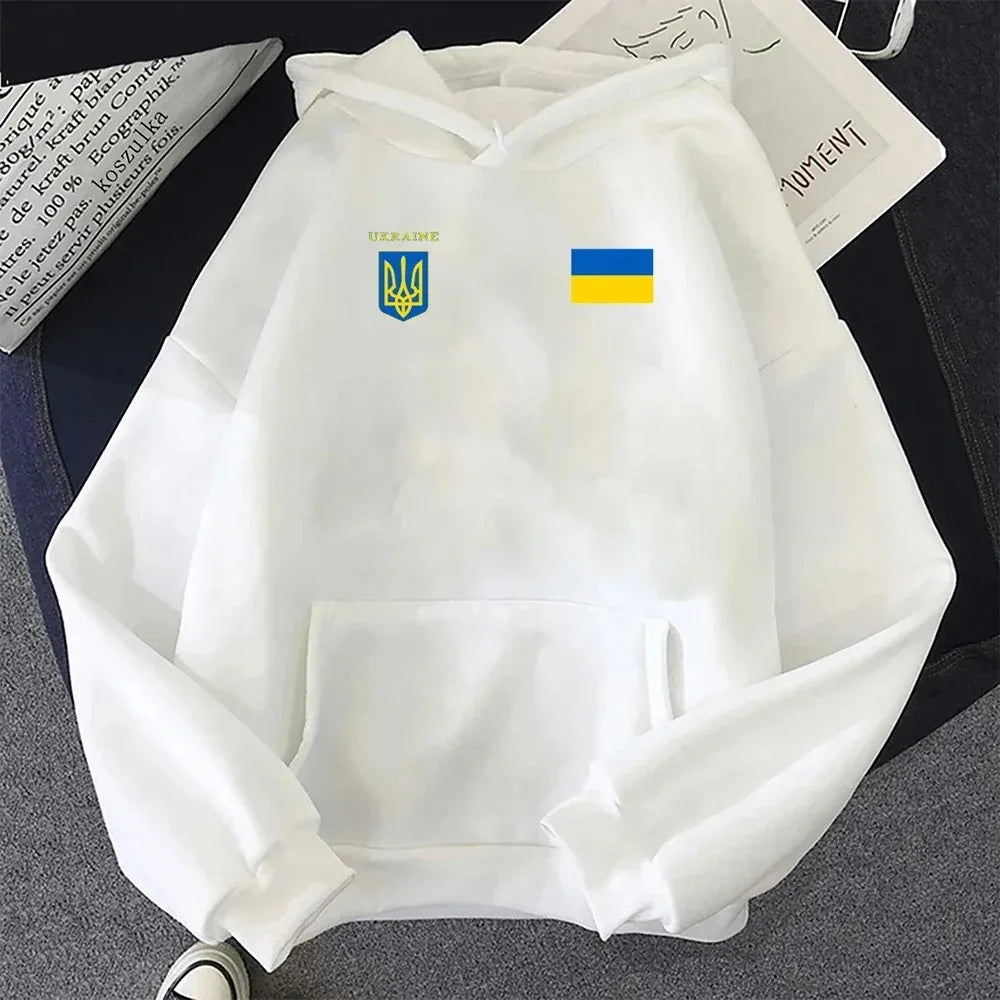 Patriotic Ukrainian kids hoodie with Tryzub emblem