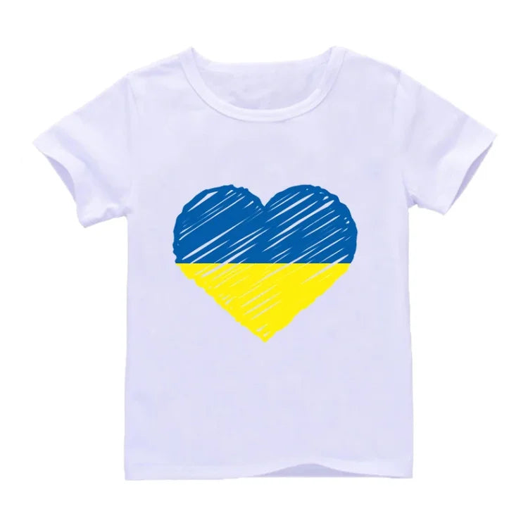 Lightweight T-shirt featuring Ukrainian patriotic motifs