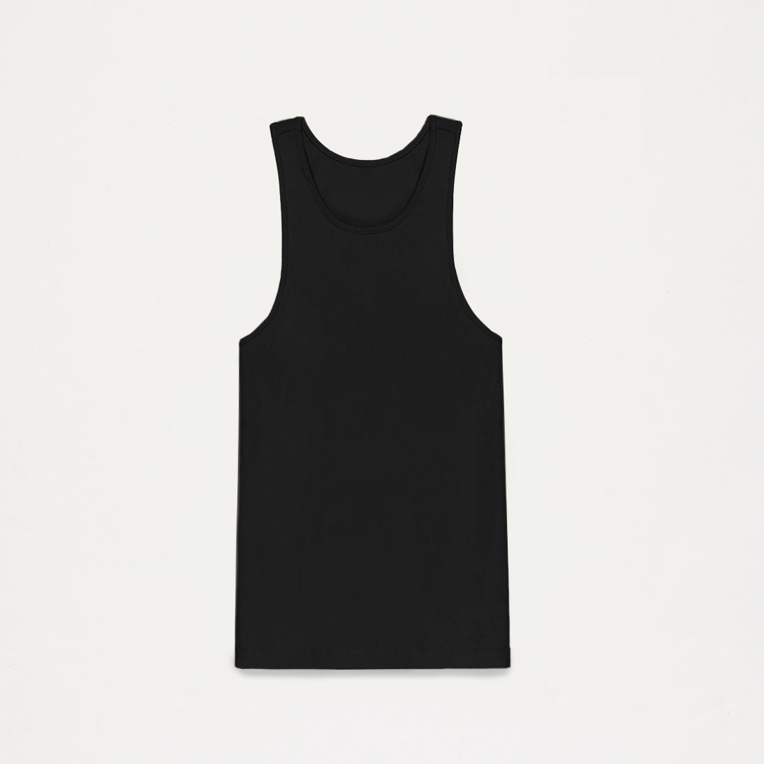 Black Isvera Slim Cotton Camisole with I-shaped neckline, breathable cotton-spandex knit, flatters under layers or alone.
