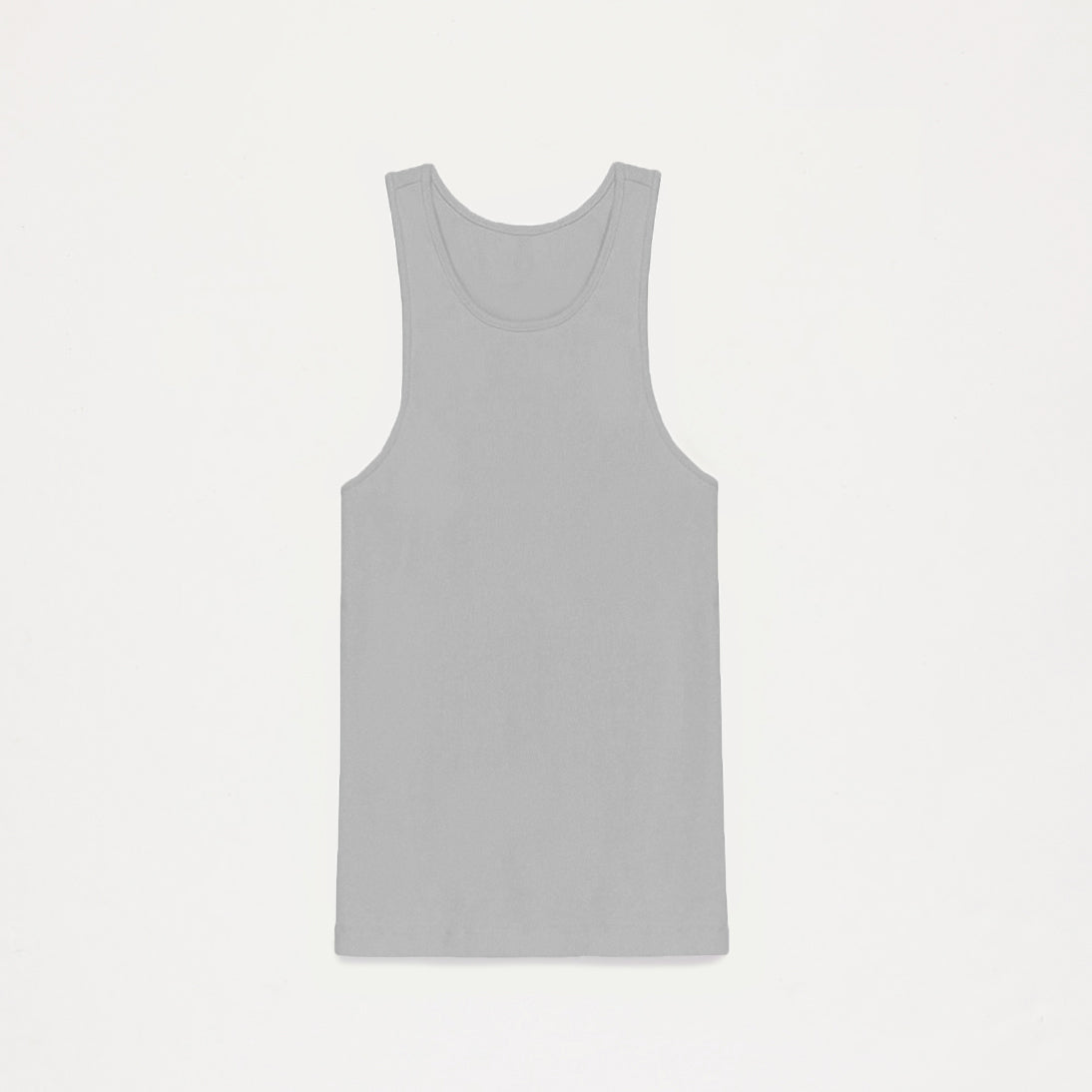 Isvera Slim Cotton Camisole with I-shaped neckline showcasing breathable, soft cotton-spandex fabric in light grey.