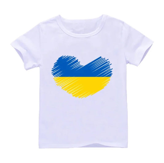 Ukrainian T-shirt with vibrant patriotic art design