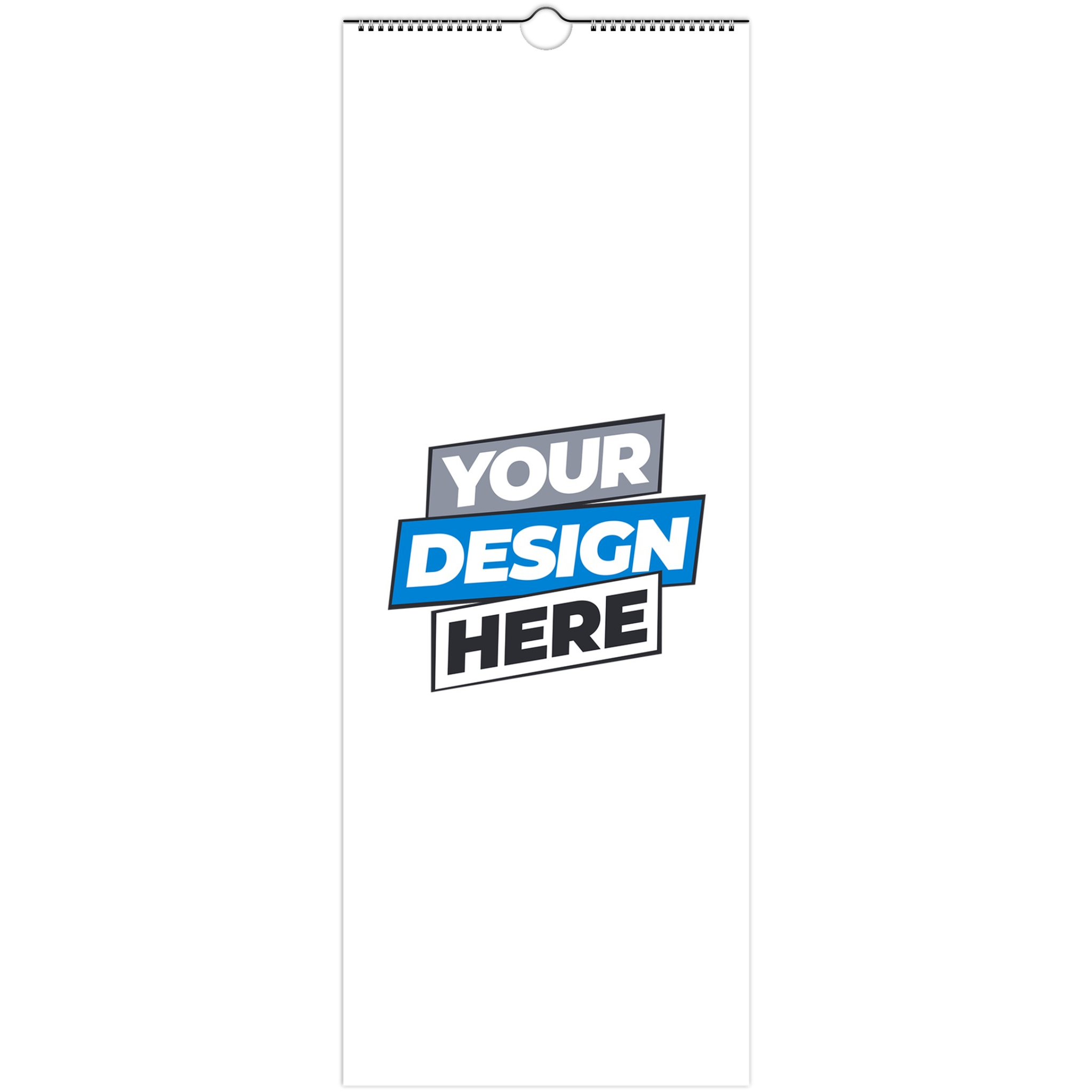 Custom print-on-demand wall calendar template for 2025-2026. Design your own vertical layout with photos and text.