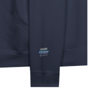 Elmoré Premium Pullover Hoodie with custom design area, featuring kangaroo pocket and tonal drawcords, shrink-resistant fabric.