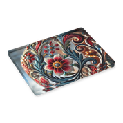 Decorative Ukrainian style acrylic ornament with intricate floral design on a glossy rectangular surface.