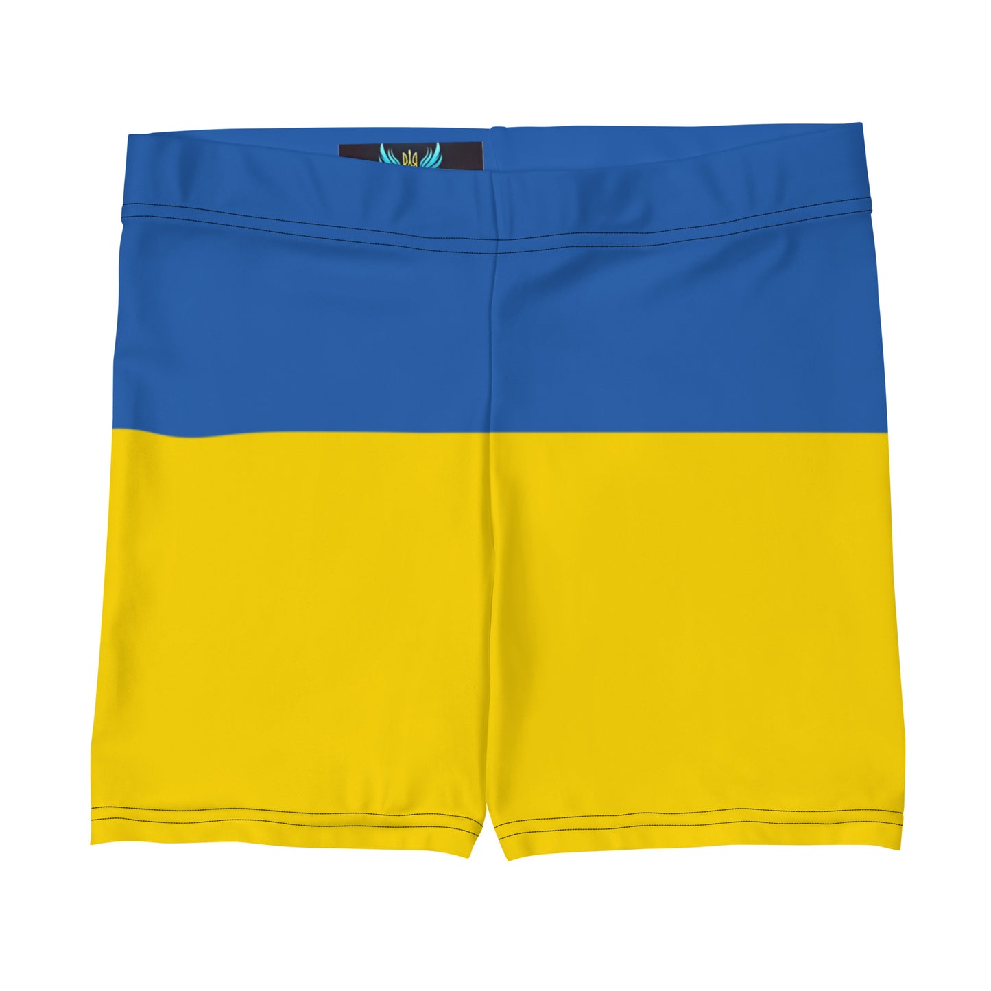 Ukrainian Flag Shorts with Blue and Yellow Stripes from the Ukrainian Vibe Trizub Collection