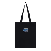 Black Tarselle Cotton Tote Bag with "Your Design Here" text, showcasing long reinforced handles for durability in everyday use.