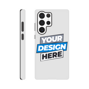 Custom print on demand gloss tough phone case for Samsung with precise cutouts and modern design, offering superior protection.