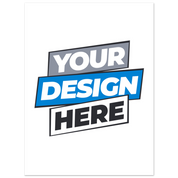Blank poster template with 'Your Design Here' text for customizable fine art prints.