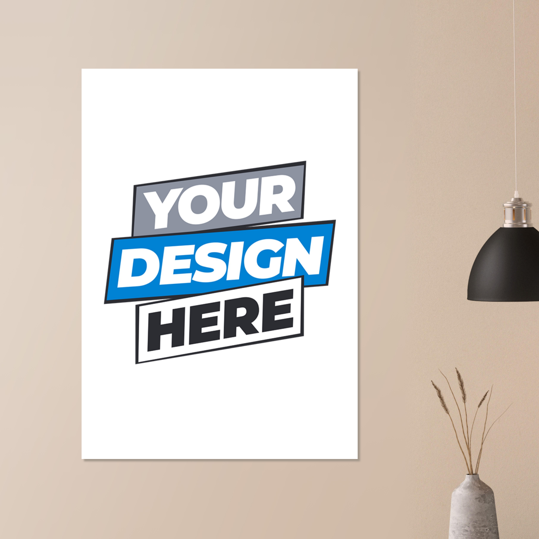 Blank fine art poster with smooth matte finish for customizable prints, ideal for art lovers and designers with 12-color vivid printing display.