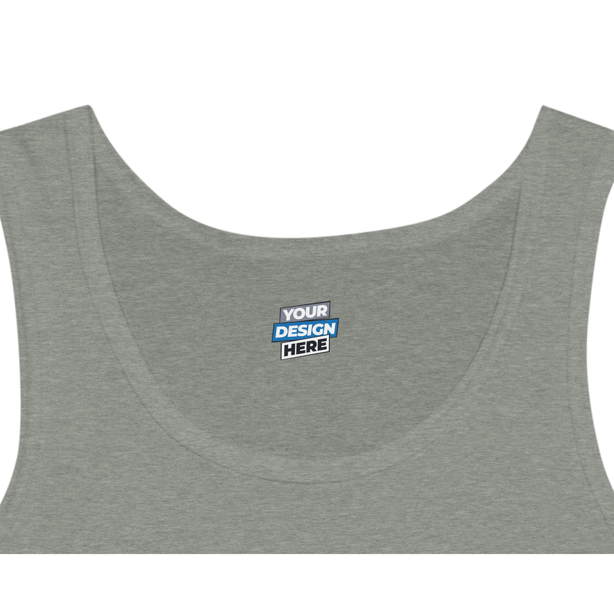 Calvoro cotton tank with rounded neckline, customizable print area, unisex design, ideal for layering, soft breathable fabric.