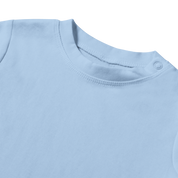 Leoni Cotton Baby Tee in light blue featuring classic crewneck and soft cotton fabric perfect for print on demand designs.
