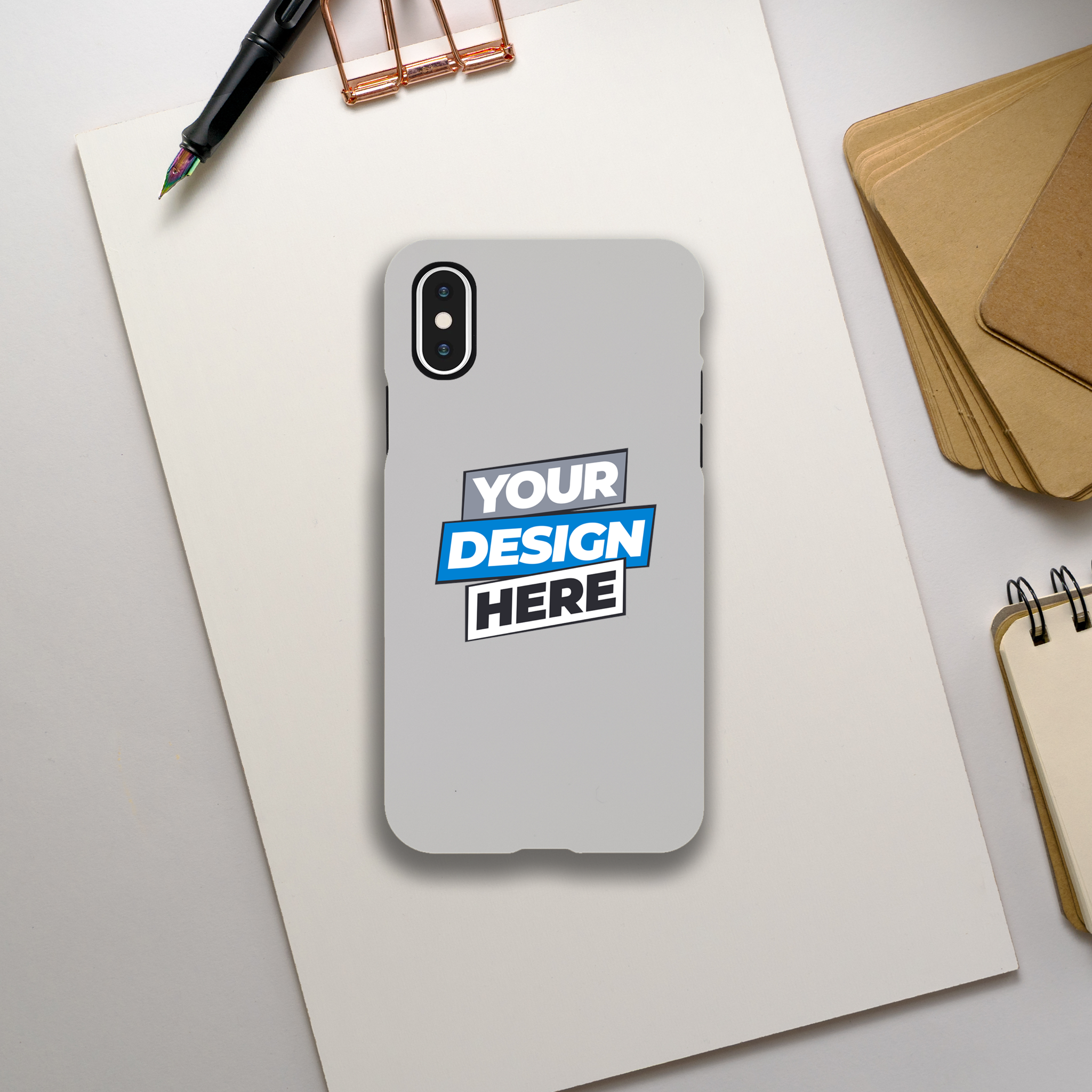 Print on Demand Gloss Tough Case for iPhone with customizable design, offering dual-layer protection and glossy finish for style.