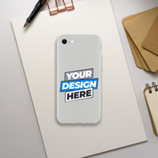 Flexi Case displaying customizable design, transparent with modern texture, impact-resistant, and compatible with wireless charging.