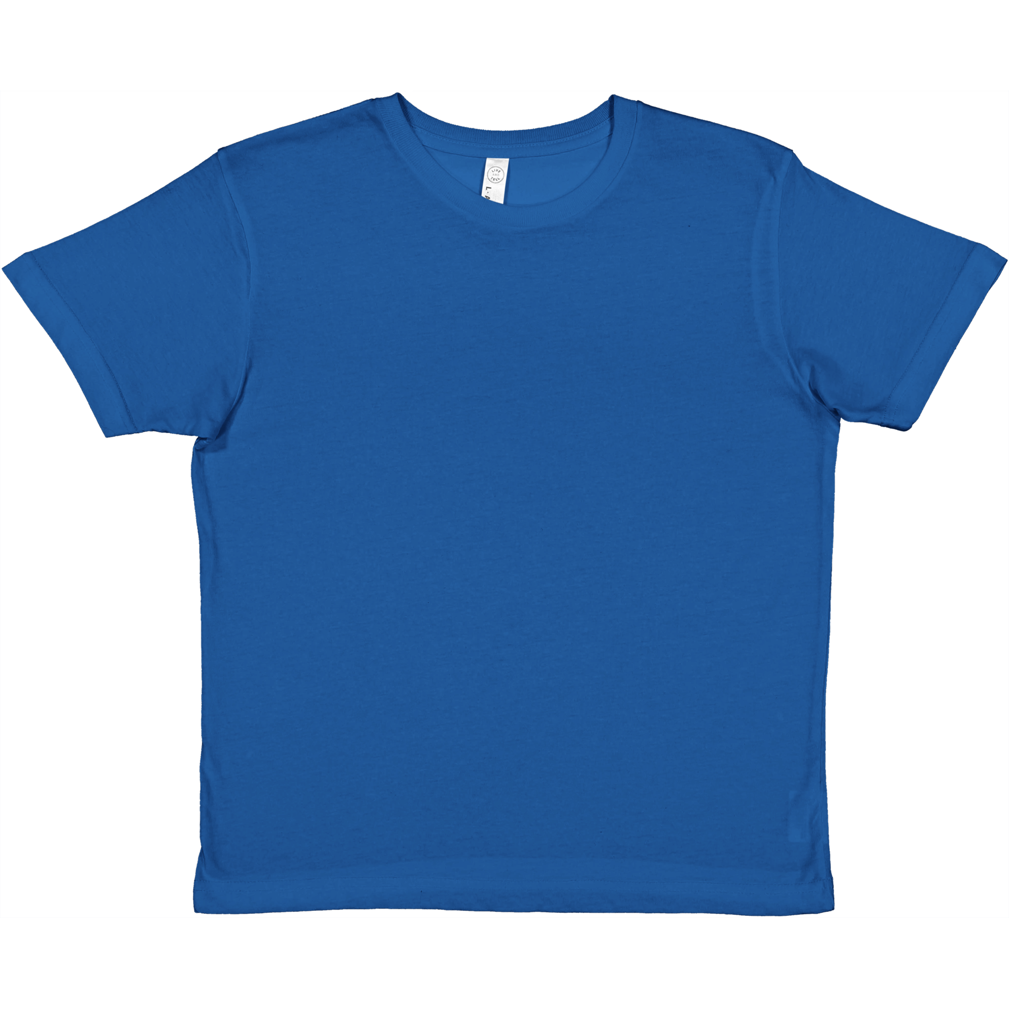 Blue Tivvi Kids Cotton Tee with ribbed collar and classic crew neck design