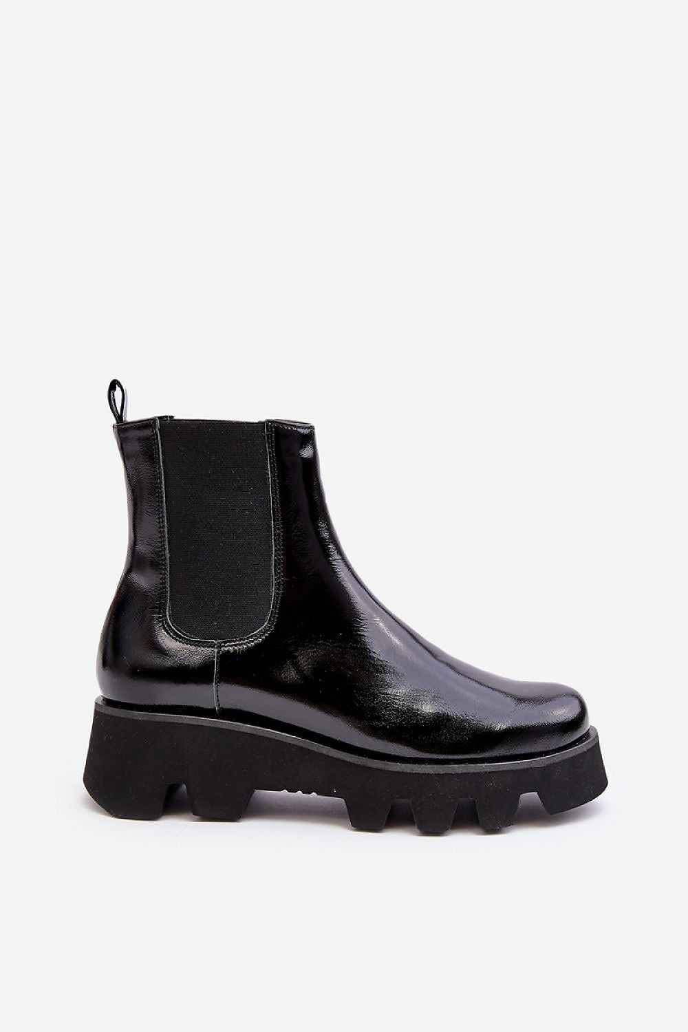 Arvellia Leather Platform Jodhpur Boots with grooved sole and sleek design on white background