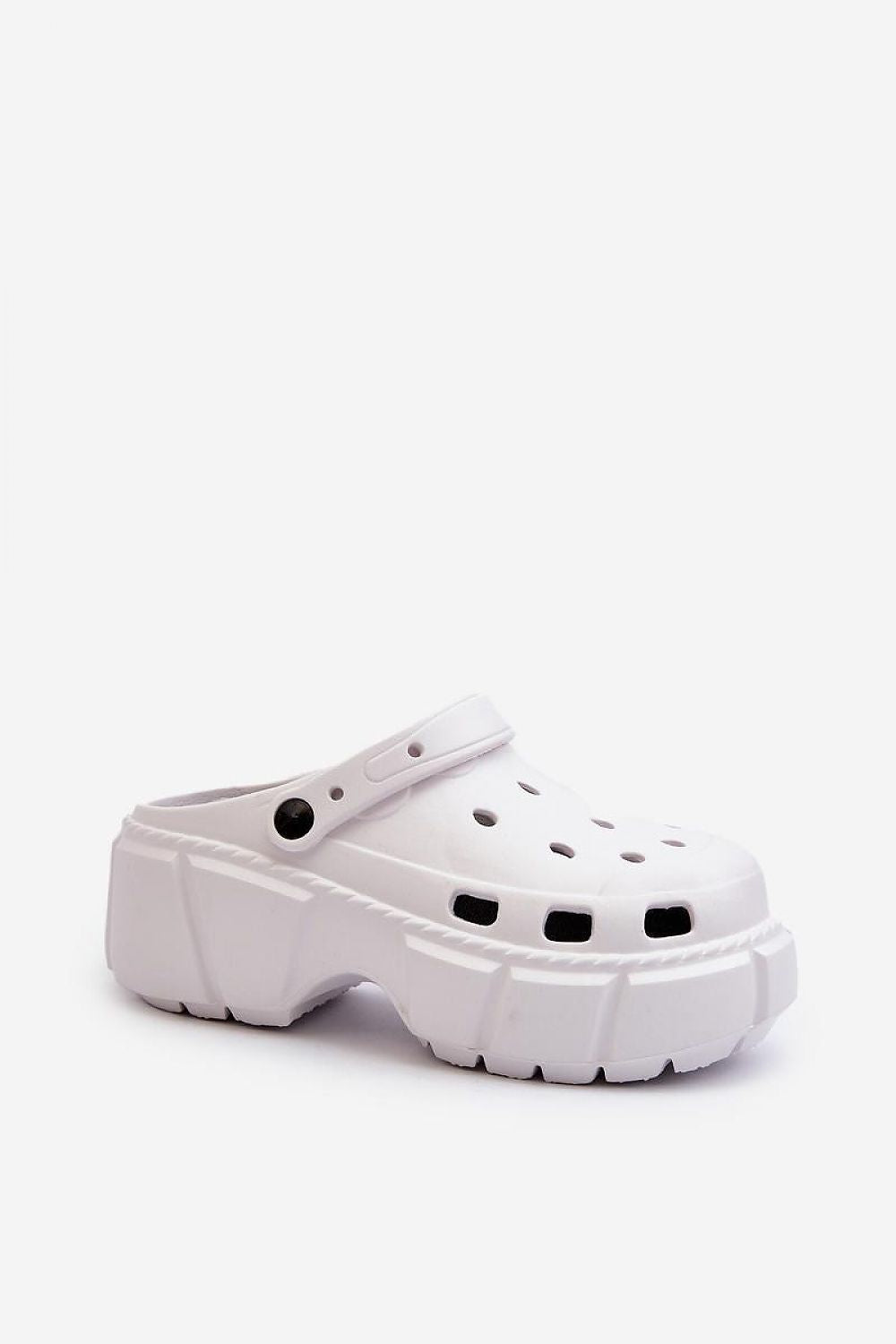 Delvyna Sculpted Foam Beach Slides in white, featuring bold design and 5 cm sole for versatile summer wear on sand or pavement.